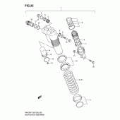 Схема вузла: Задній амортизатор для Suzuki RM125