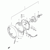 Схема узла: Фара для Suzuki VL125 Intruder LC