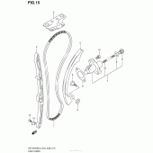 Схема узла: Цепь ГРМ & Натяжитель & Успокоитель для Suzuki DR-Z400 DR-Z400S