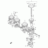 Схема вузла: Карбюратор для Suzuki GSX600 Katana