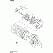 Схема вузла: Зчеплення Suzuki LS650 Boulevard S40