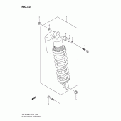 Схема узла: Задний амортизатор для Suzuki DR-Z400 DR-Z400S