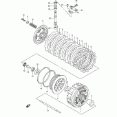 Схема узла: Сцепление для Suzuki DR-Z400 DR-Z400