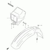 Схема вузла: Переднє крило (Model k1) для Suzuki DR-Z400 DR-Z400S