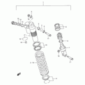 Схема вузла: Амортизатор задній (Model x) для Suzuki RM250