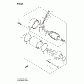 Схема вузла: Електричний стартер (Model k8/k9) для Suzuki SV650