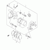 Схема вузла: Передній гальмівний супорт для Suzuki VL250 Intruder LC