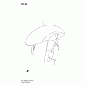 Схема вузла: Переднє крило для Suzuki GSX-R1000