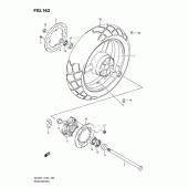 Схема вузла: Заднє колесо (Dl650l1 e24) для Suzuki DL650 V-Strom
