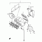 Схема вузла: Повітряний фільтр для Suzuki GSF1200 Bandit