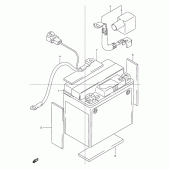 Схема вузла: Акумулятор для Suzuki DR250