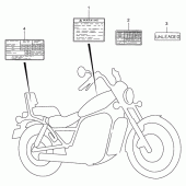 Схема вузла: Наклейки (Model n/p/r) для Suzuki VS800 Intruder 800