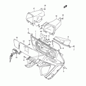 Схема узла: Передний бардачок для Suzuki AN650 Burgman (EU analogue of SkyWave)