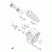 Схема узла: Задний амортизатор для Suzuki TL1000