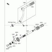 Схема вузла: Kickstarter mechanism для Suzuki DR-Z110