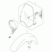 Схема вузла: Переднє крило Suzuki VL125 Intruder LC