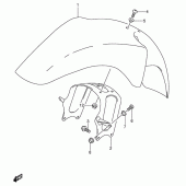 Схема вузла: Переднє крило (Model t) для Suzuki DR650 DR650RSE