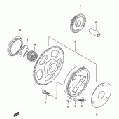 Схема узла: Привод стартера для Suzuki GZ250 Marauder