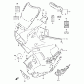 Схема вузла: Передній обтічник (Model r) для Suzuki GSX750 Katana