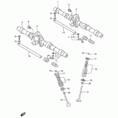 Схема вузла: Розподільний вал & Клапан для Suzuki GSX750 Katana