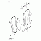 Схема узла: Цепь ГРМ & Натяжитель & Успокоитель для Suzuki VZ1500 Intruder M1500