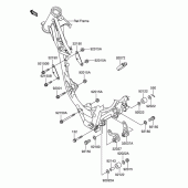 Схема вузла: Кронштейни двигуна Suzuki RM100