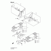 Схема вузла: Підніжки (Without vlr1800tk9/tl0 e24) для Suzuki VLR1800 Intruder C1800R/ Boulevard C109R