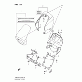Схема узла: Накладка фары (Vzr1800zl2 e02) для Suzuki VZR1800 Intruder M1800R/ Boulevard M109R
