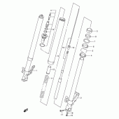 Схема вузла: Передня вилка (Model v) для Suzuki TL1000