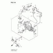 Схема вузла: Дросельна заслінка (Model k9/l0) для Suzuki VL800 Intruder C800C/ Boulevard C50C