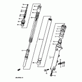 Схема узла: Передняя вилка (Model k) для Suzuki GSX-R750