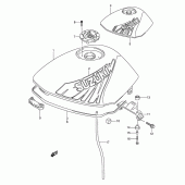 Схема вузла: Паливний бак (Model n/p) для Suzuki GS500