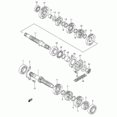 Схема вузла: Трансмісія для Suzuki VL125 Intruder LC
