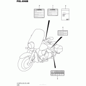 Схема вузла: Інформаційні наклейкиl (Vl1500Tl6 E33) для Suzuki VL1500 Boulevard C90T