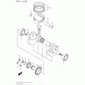 Схема узла: Коленчатый вал & Поршень для Suzuki DR-Z400 DR-Z400S