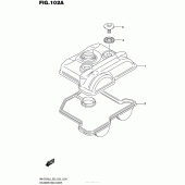Схема узла: Клапанная крышка для Suzuki RM-Z450