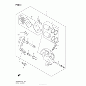 Схема вузла: Передній гальмівний супорт для Suzuki GW250 Inazuma