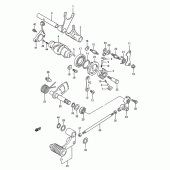 Схема вузла: Копірний вал & Вилки & Вал перемикання для Suzuki LS650 Savage