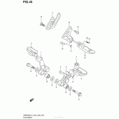 Схема узла: Подножки для Suzuki DR650 DR650SE