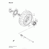 Схема вузла: Заднє колесо (Vzr1800Zl4 E28) для Suzuki VZR1800 Boulevard M109R