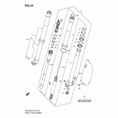 Схема вузла: Передня вилка (Model k7) для Suzuki RM-Z250