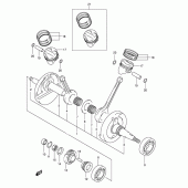 Схема узла: Коленчатый вал & Поршень для Suzuki VL250 Intruder LC