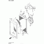 Схема вузла: Радіатор для Suzuki VL1500 Boulevard C90 BOSS