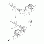 Схема вузла: Поворотники для Suzuki TS125