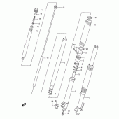 Схема вузла: Передня вилка для Suzuki DR250