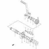 Схема вузла: Кікстартер для Suzuki TS125