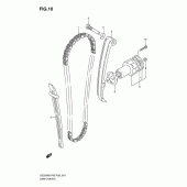 Схема вузла: Ланцюг ГРМ & Натягувач & Заспокоювач Suzuki GZ250 Marauder