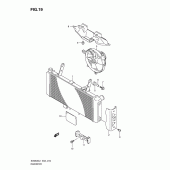 Схема узла: Радиатор для Suzuki SV650