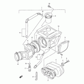 Схема вузла: Повітряний фільтр Suzuki DR350