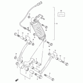 Схема вузла: Важіль прогресії (E24) для Suzuki GSX750 Katana